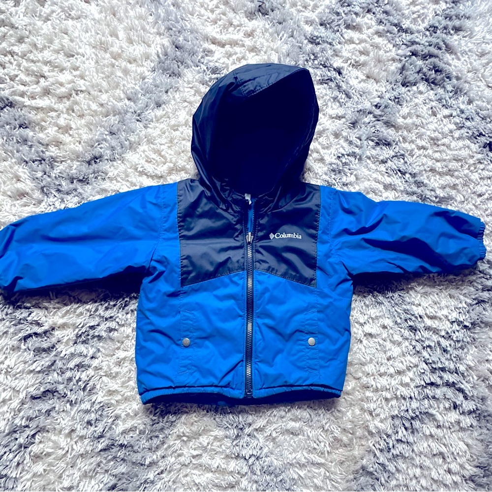 Columbia Kids Matching Set - Blue and Black Snow Bib & Coat
